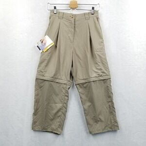 ExOfficio Pants Women 6 Beige‎ Traveling Convertible Crop UPF 30+ Elastic Waist